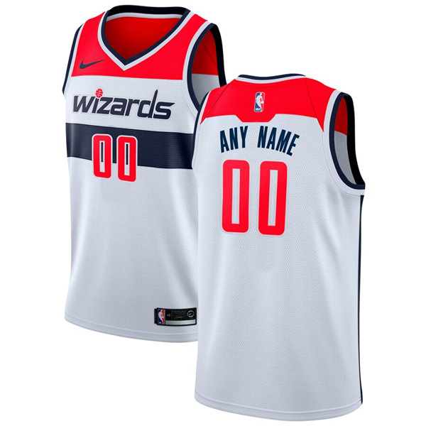 Men's Washington Wizards Active Player White Custom Stitched NBA Jersey